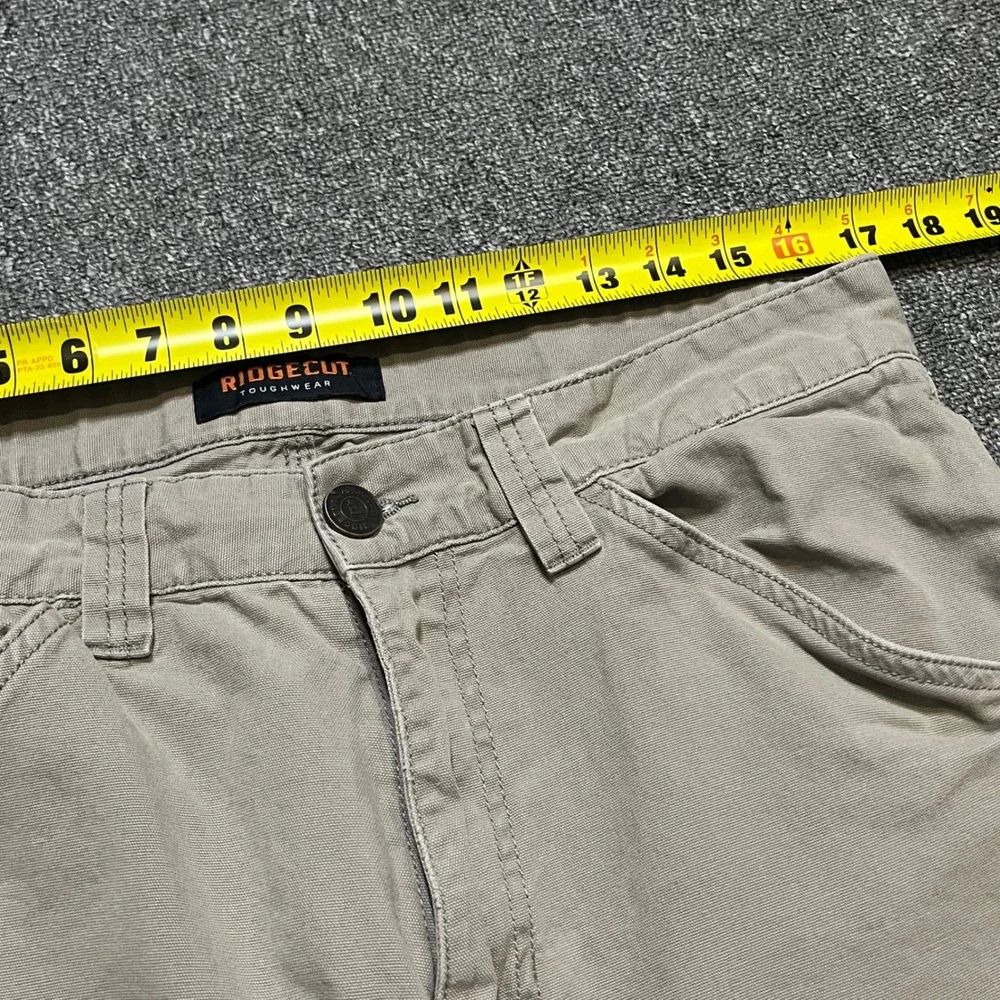 Ridgecut Toughwear Mens 34x32 Beige Canvas Carpenter Pants Utility Workwear - Picture 4 of 11